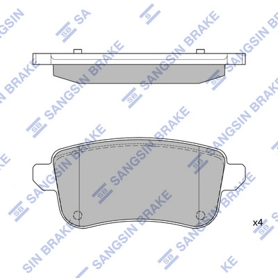 Колодки тормозные задние дисковые HI-Q SP1903A