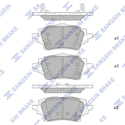 Колодки тормозные дисковые комплект на Toyota Corolla  E21