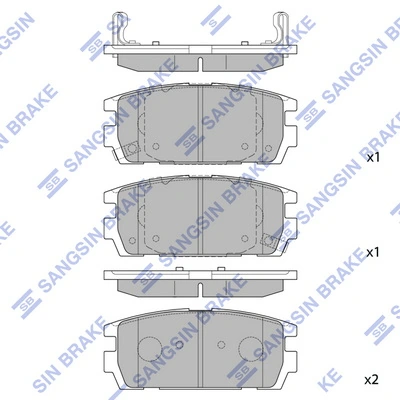 Колодки дисковые  Hyundai Terracan внедорожник (HP) (2001 - 2006) цена, от 19.27 USD