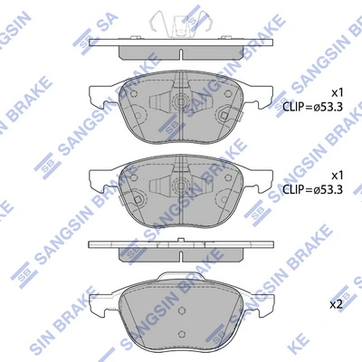 Sapatas do freio dianteiras de disco para Mazda 3  BL