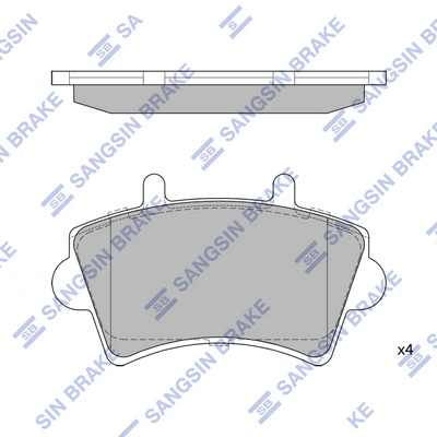 Передние тормозные колодки BP343 Bosch