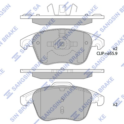 Колодки передние на Citroen C4 II B7