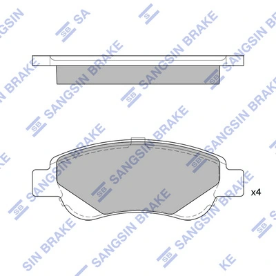 Передние тормозные колодки 044650H010 Toyota