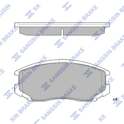 Sapatas do freio dianteiras de disco Mitsubishi Colt III C5A