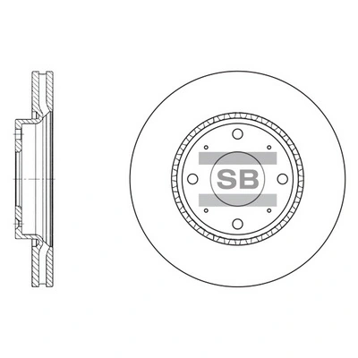 Передний тормозной диск ADG BDF009