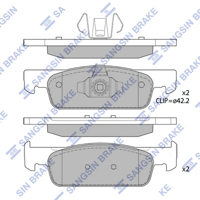  Sapatas do freio dianteiras de disco Renault LOGAN II sedan (L52) (2012 - 2026) II