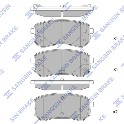 Задние дисковые колодки ASM FR257034