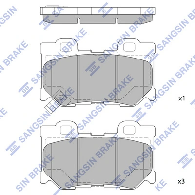 Колодки тормозные задние дисковые HI-Q SP1472
