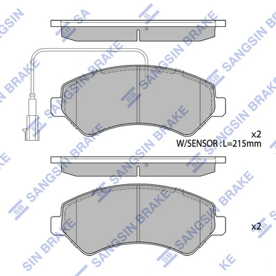 Передние тормозные колодки 425376 Peugeot/Citroen