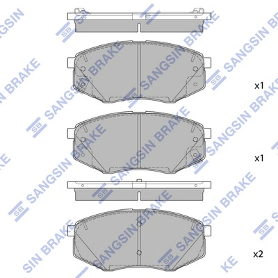 Sapatas do freio dianteiras de disco KIA Optima IV JF