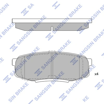 Задние дисковые колодки Mintye MP3701N