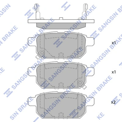 Задние тормозные колодки 986494748 Bosch