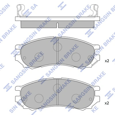 Передние тормозные колодки MP252J Mintye