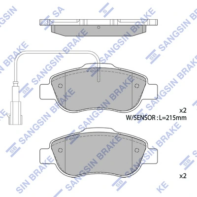 Колодки тормозные передние дисковые HI-Q SP1873