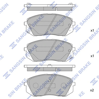 Sapatas do freio dianteiras de disco para KIA Sportage II JE