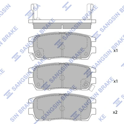 Задние тормозные колодки MB858463 Suzuki