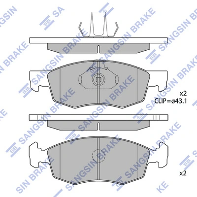 Передние тормозные колодки 7087742 Fiat/Alfa/Lancia