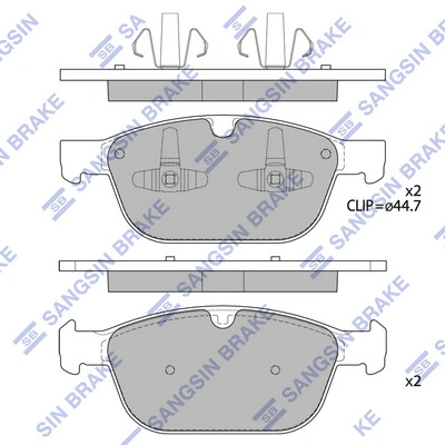 Передние тормозные колодки 161412 Power Stop
