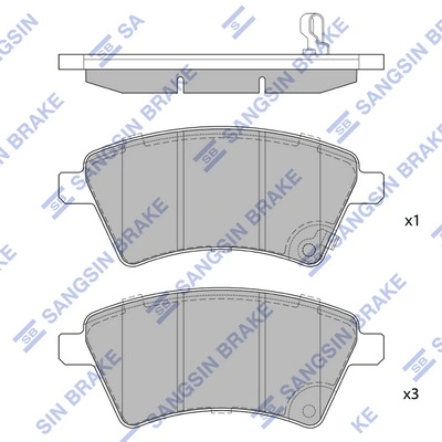 Передние тормозные колодки 0000121501 Renault (RVI)