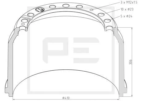 Купить 3054230301 Mercedes Тормозной барабан