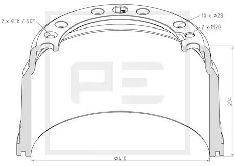 Тормозной барабан 1001545 Ford