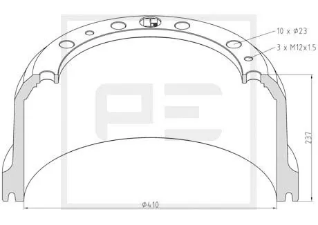 Барабан тормозной передний Mercedes 6584210001