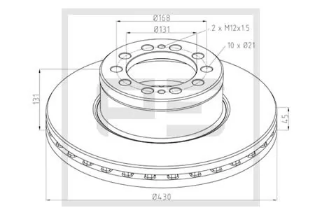 Передний тормозной диск Mercedes A9604210312