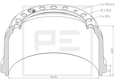 Купить A6584210301 Mercedes Барабан тормозной передний