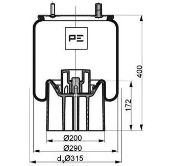 Рессора пневматической подвески Blacktech RML75268CP10 цена, от 74.57 USD