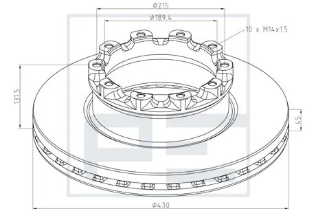 Задний тормозной диск Kogel 6607394 цена, от 146.29 USD