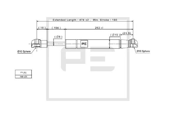 430719018609 Magneti Marelli Стойка капота
