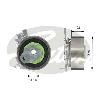 Купить T43060 Gates Натяжитель ремня ГРМ