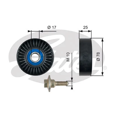 Купить T38055 Gates Паразитный ролик