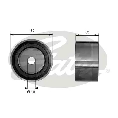 Ролик натяжителя ремня газораспределения Gates T41040 цена, от 10.69 USD