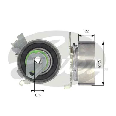  Rolo de reguladora de tensão da correia do mecanismo de distribuição de gás Opel Omega A sedan (16, 17, 19) (1986 - 1994) A
