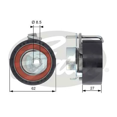 Rolo de reguladora de tensão da correia do mecanismo de distribuição de gás para Ford Focus III CB8