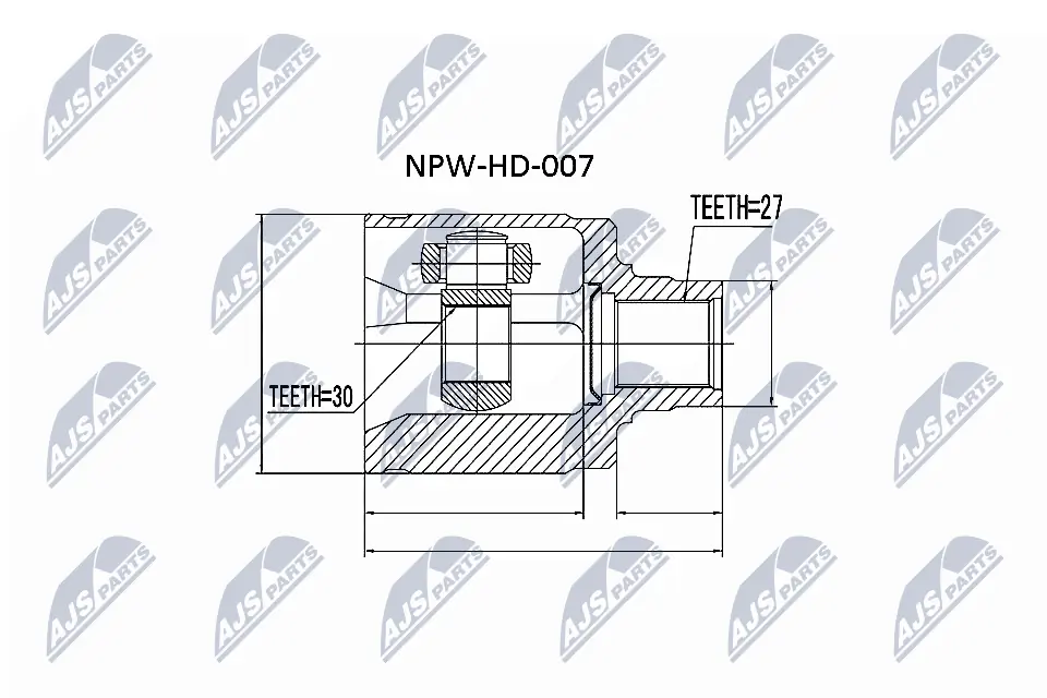 NPWHD007 NTY Граната внутренняя передняя левая