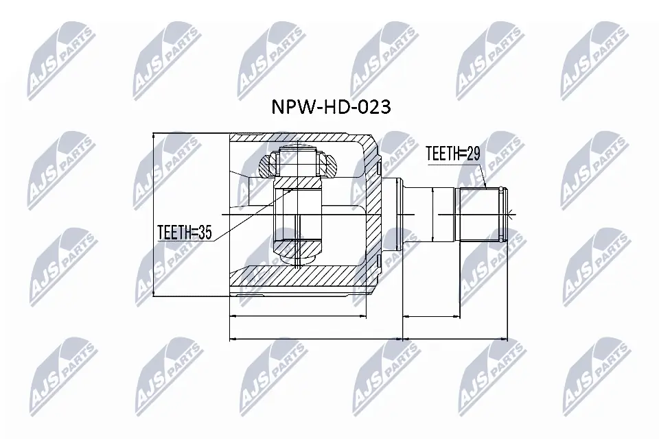 NPWHD023 NTY Граната внутренняя передняя левая