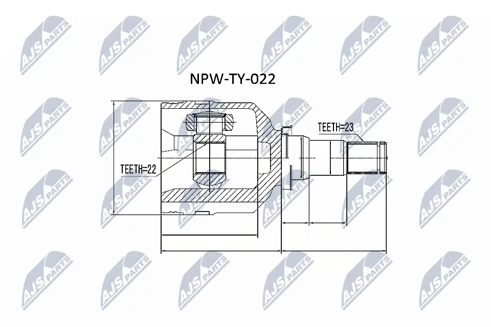 NPWTY022 NTY ШРУС внутренний, передний