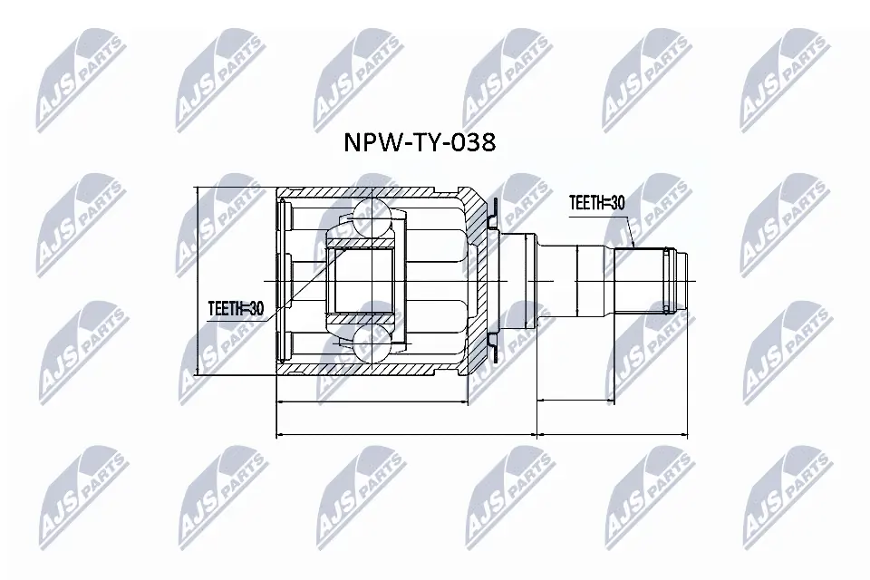 NPWTY038 NTY ШРУС внутренний, передний