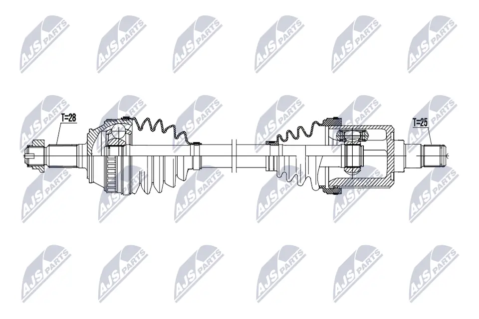 492416 Maxgear Полуось передняя, правая