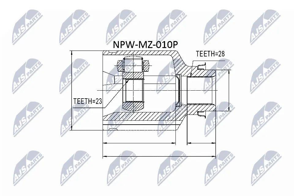 NPWMZ010P NTY Граната внутренняя передняя правая