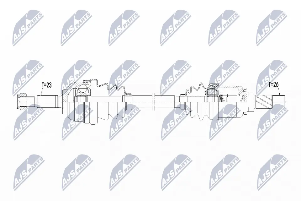 Левая полуось 304712 GKN-Spidan