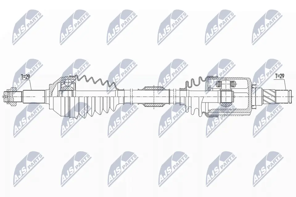Полуось передняя левая на Nissan Altima L32 