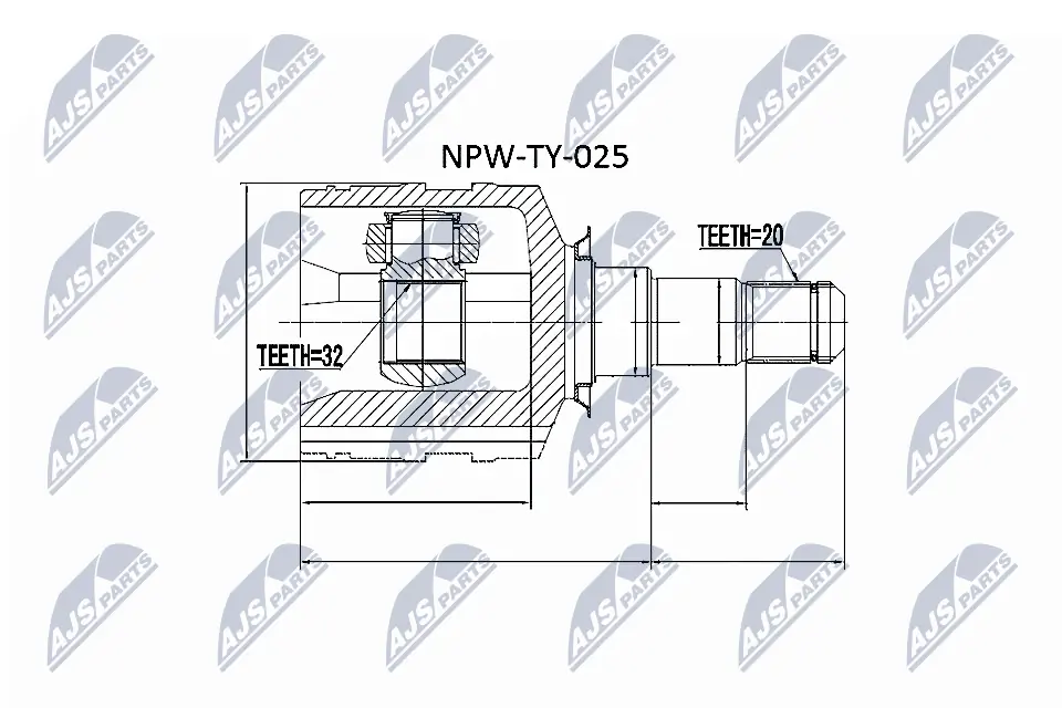 NPWTY025 NTY Граната внутренняя передняя левая