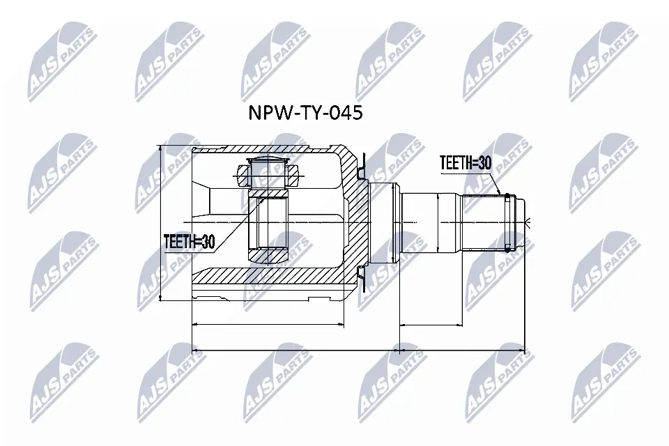 NPWTY045 NTY ШРУС внутренний, передний