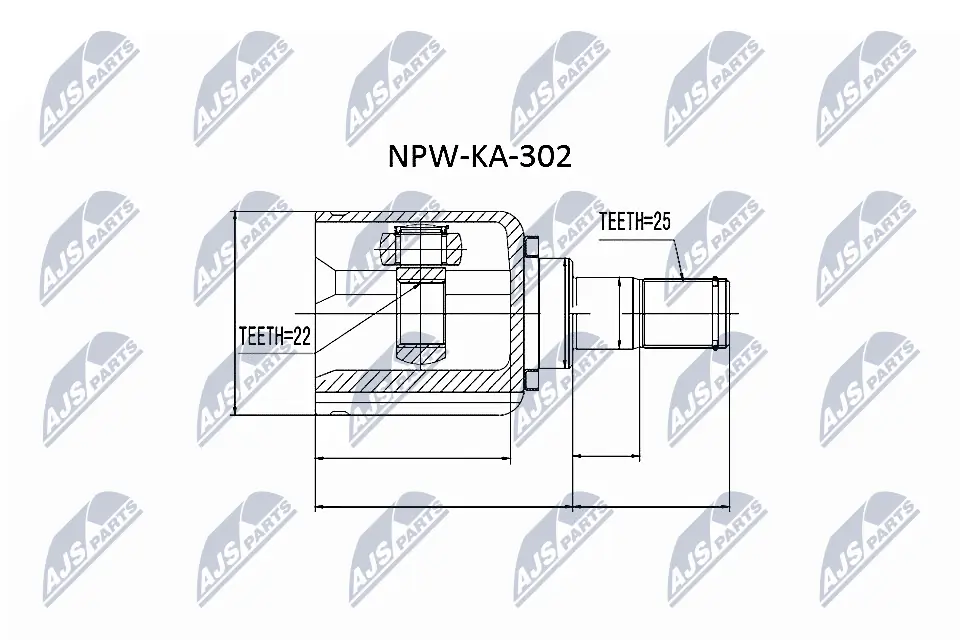 NPWKA302 NTY ШРУС внутренний, передний