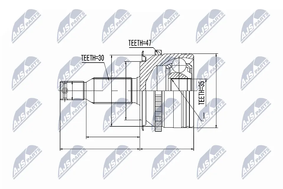 ШРУС наружный передний TOJ0357 Magneti Marelli