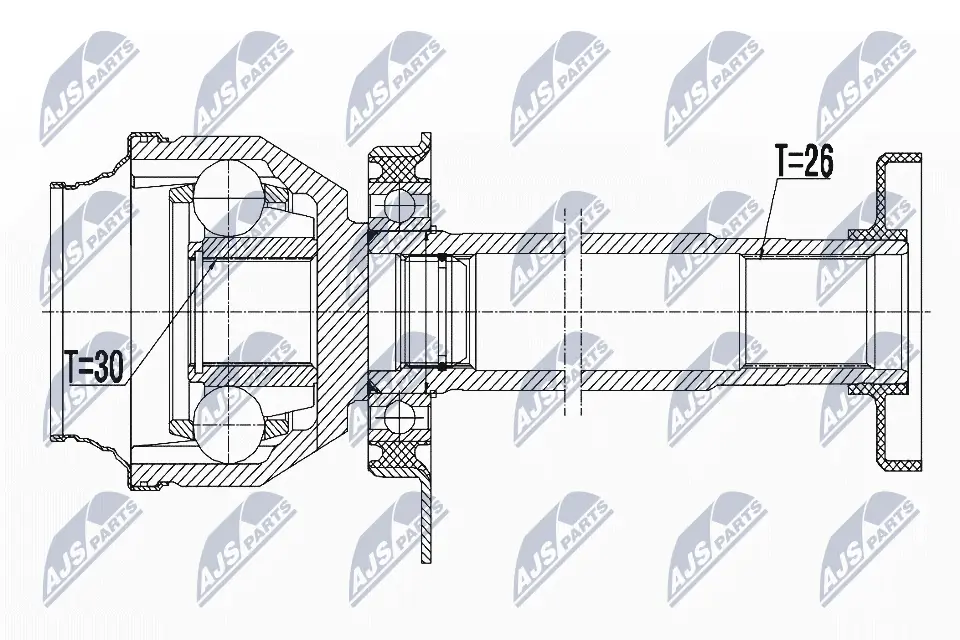 NPWVW044 NTY Граната внутренняя передняя правая