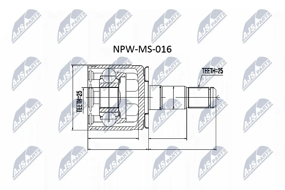 NPWMS016 NTY Граната внутренняя передняя левая
